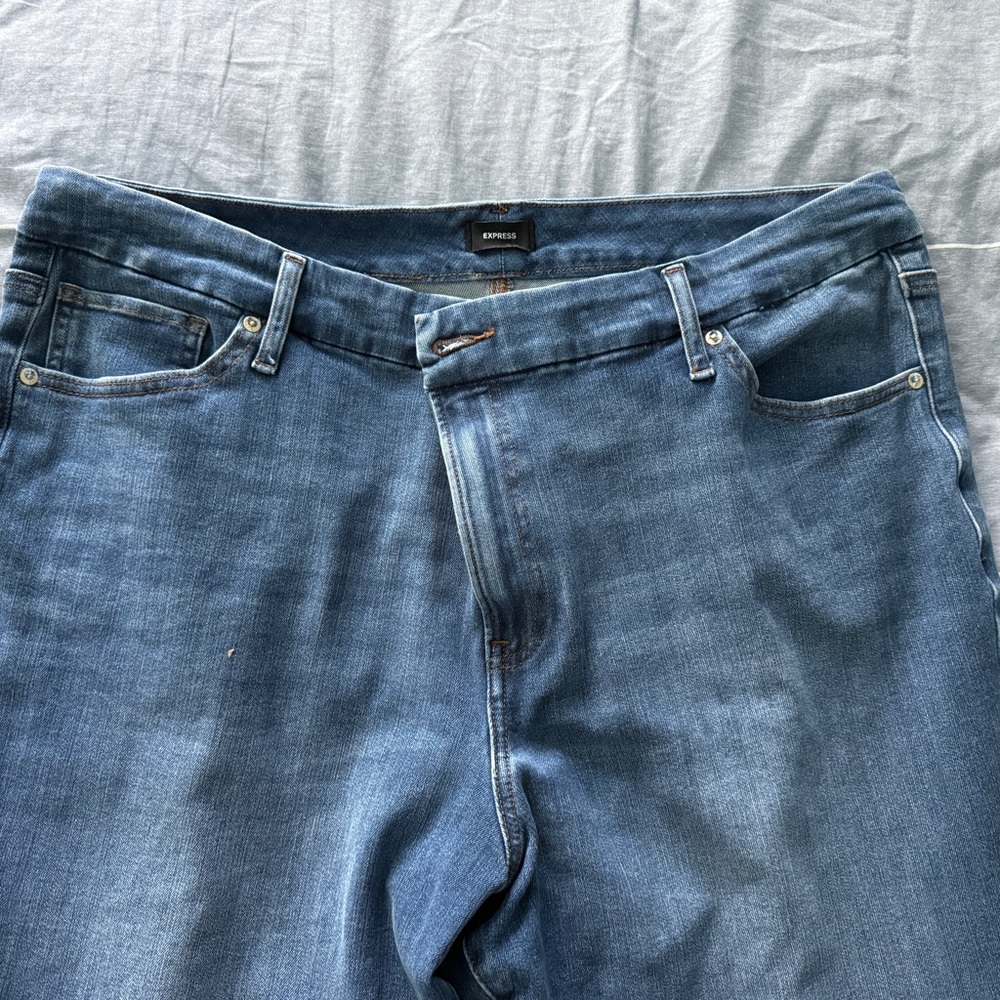 Express Women's High Rise Blue Jeans